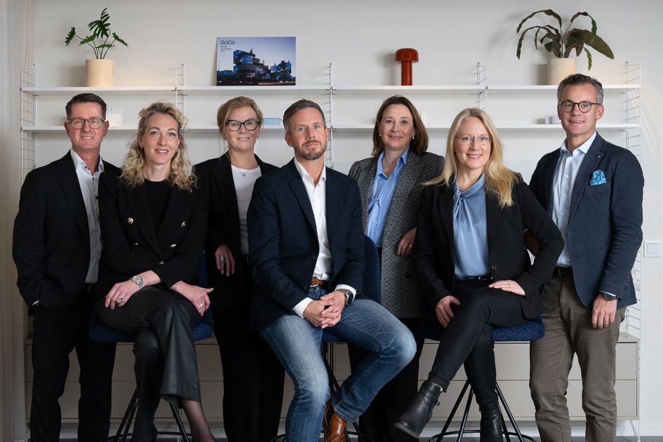 Fr. vänster, Micael Averborg, Hanna Bilir, Ulrica Sjöswärd, Patrik Lamberth, Anna-Karin Hag, Lena Meyer, Joel Ambré